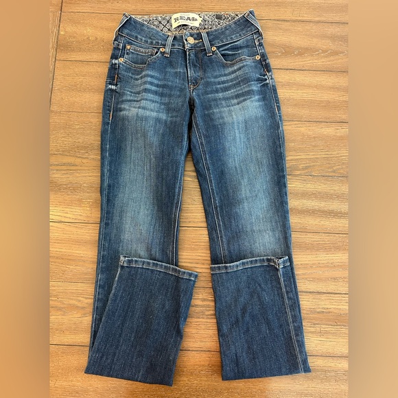 Ariat Women's Straight Leg Jeans in Deep Blue Size 26 L - Picture 2 of 5